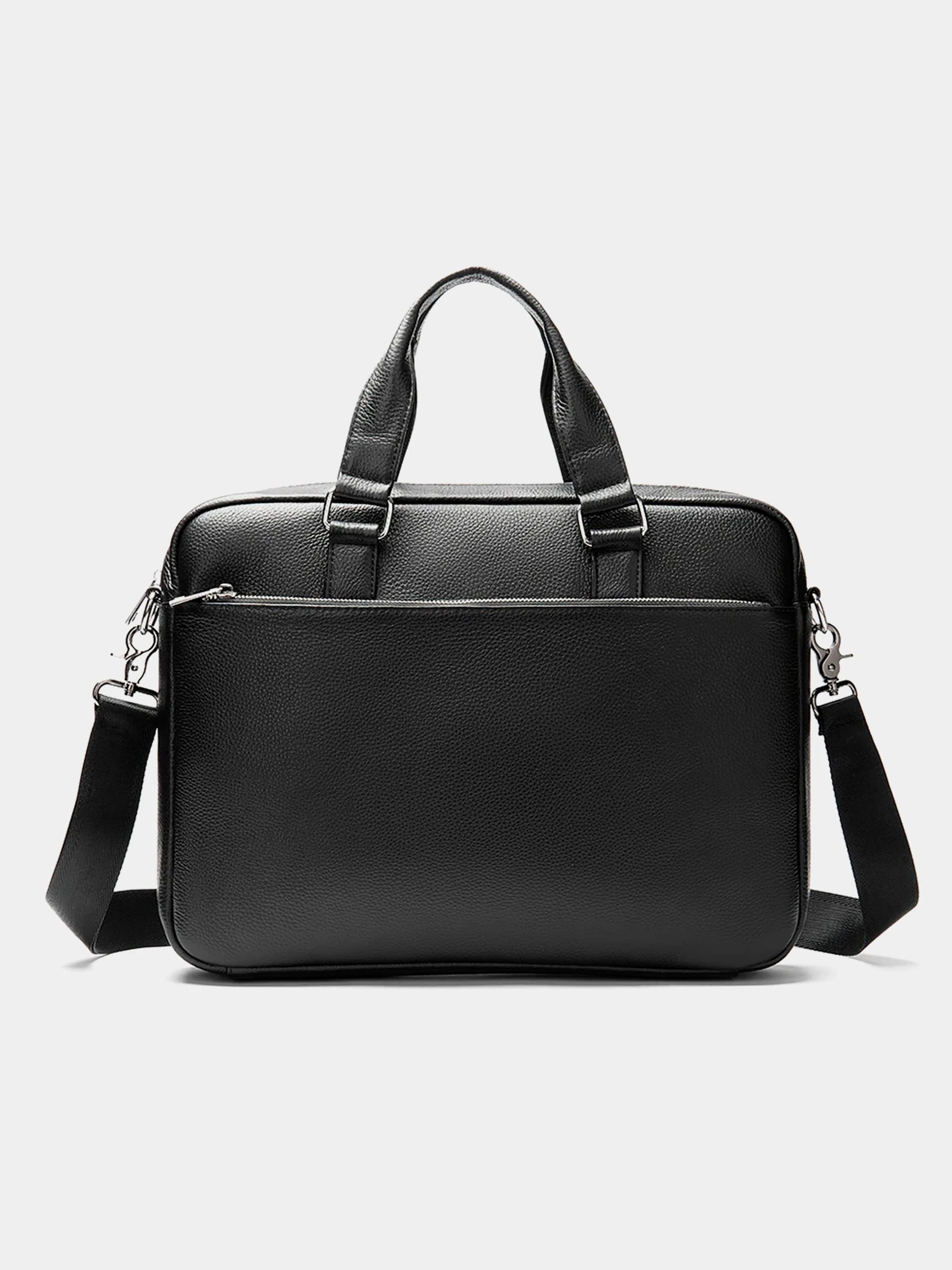 Schlanke Laptop-Aktentasche aus Leder P04