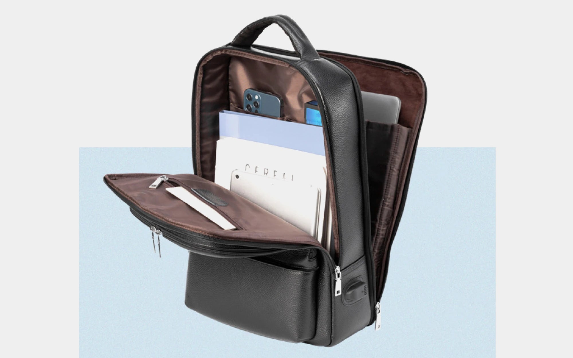 Leather Executive Backpack T06