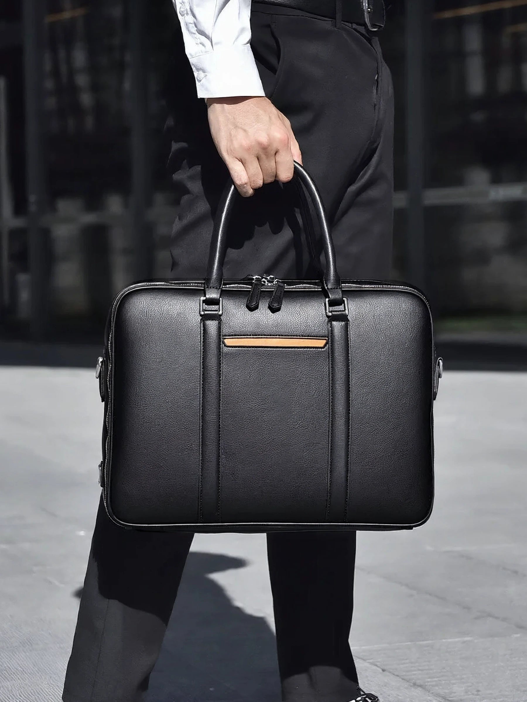 Leder Laptop Aktentasche P08