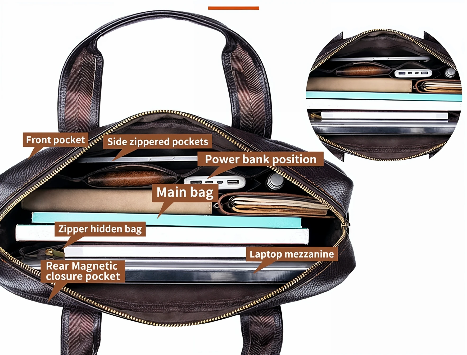 Leather Laptop Briefcase P11