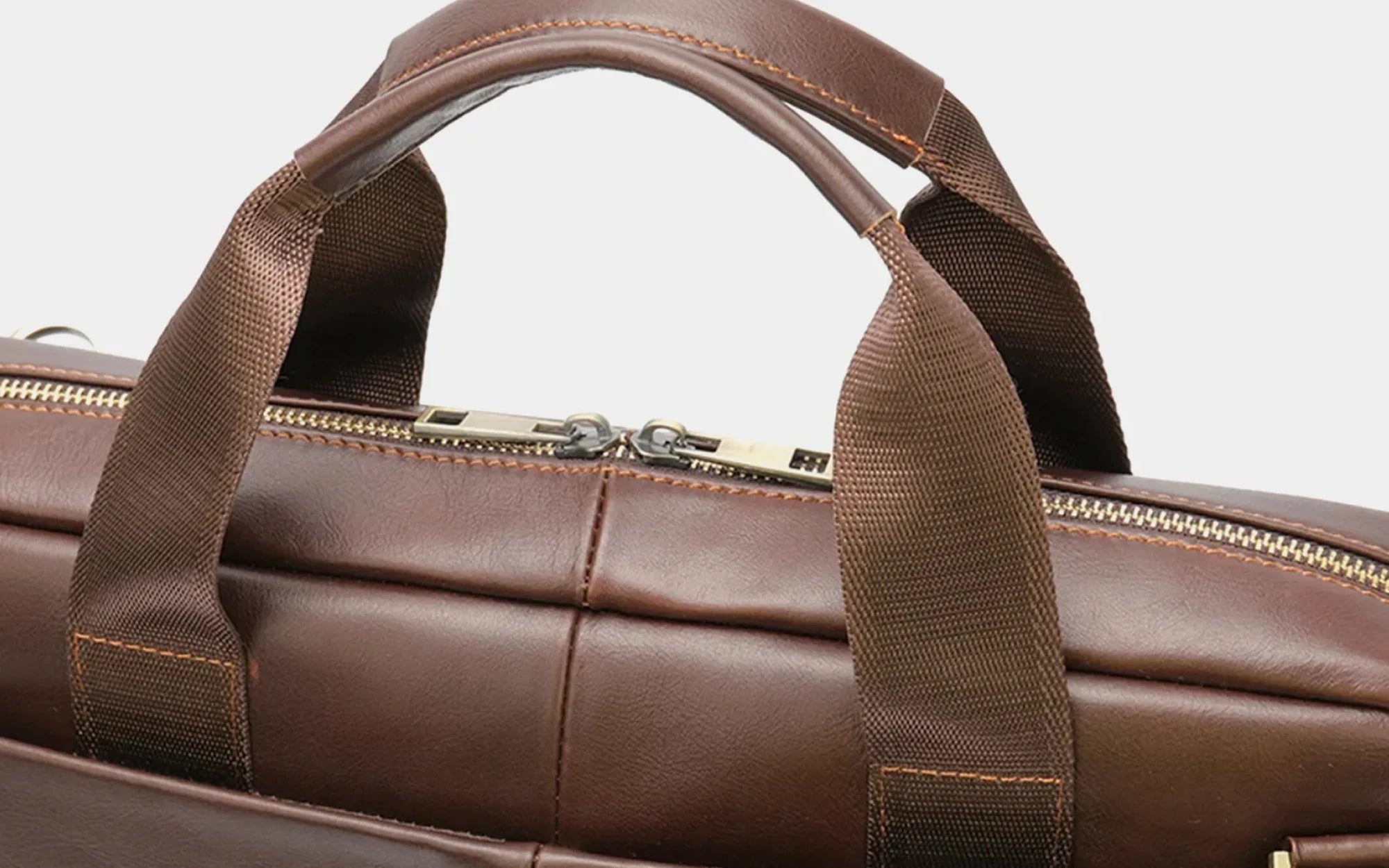 Slim Leather Laptop Briefcase P03